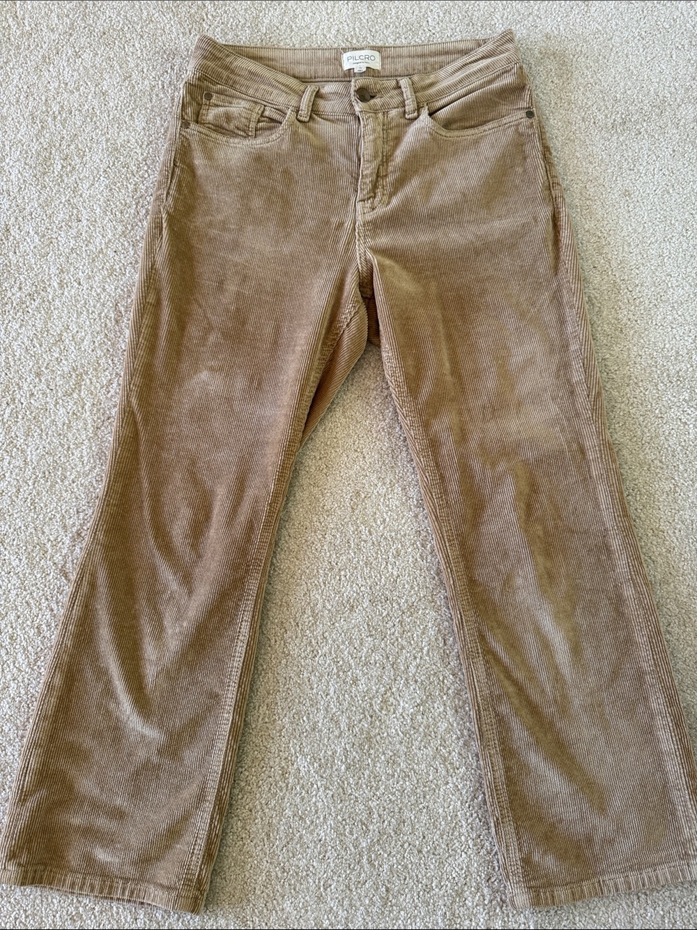 Pilcro Wide-Leg Corduroy Jeans in Light Brown